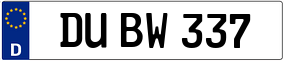 Trailer License Plate
